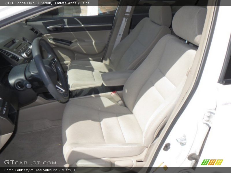 Taffeta White / Beige 2011 Honda Civic EX Sedan