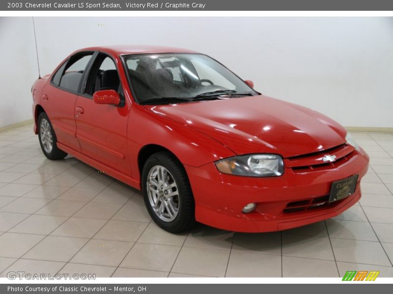 Victory Red / Graphite Gray 2003 Chevrolet Cavalier LS Sport Sedan