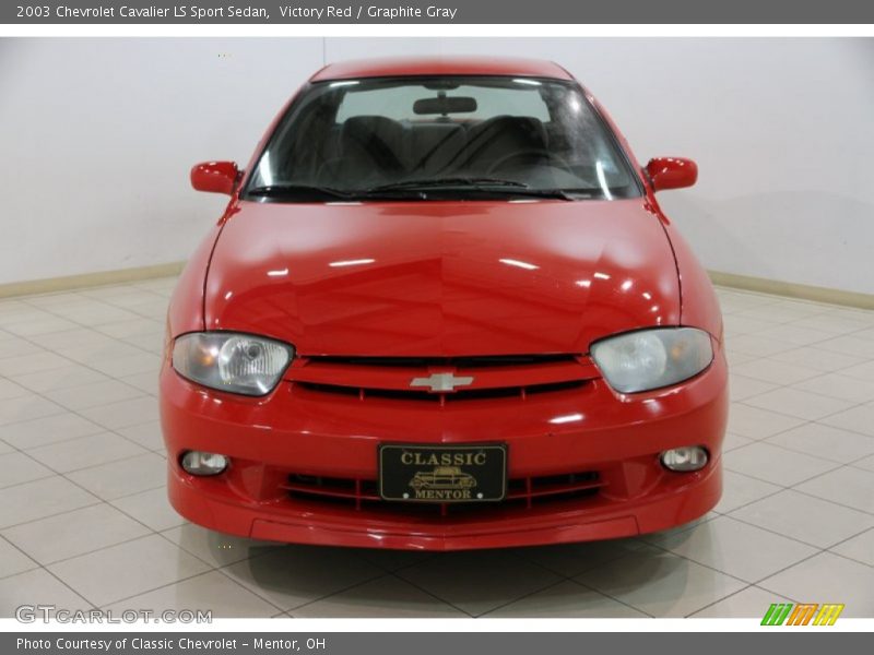 Victory Red / Graphite Gray 2003 Chevrolet Cavalier LS Sport Sedan