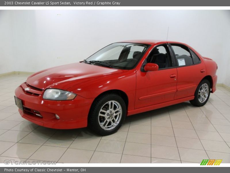 Victory Red / Graphite Gray 2003 Chevrolet Cavalier LS Sport Sedan