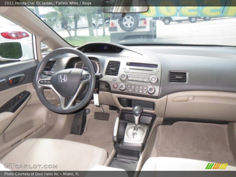 Taffeta White / Beige 2011 Honda Civic EX Sedan