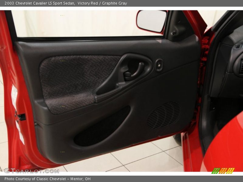 Victory Red / Graphite Gray 2003 Chevrolet Cavalier LS Sport Sedan