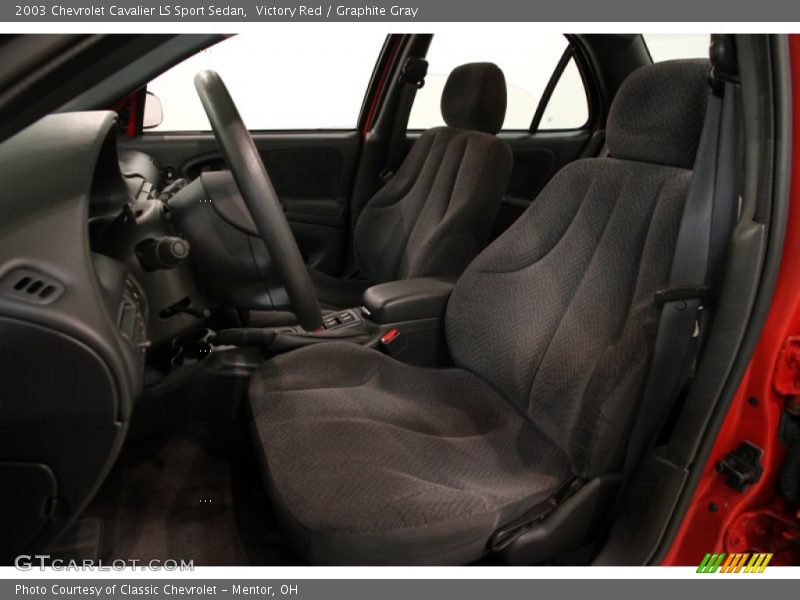 Victory Red / Graphite Gray 2003 Chevrolet Cavalier LS Sport Sedan