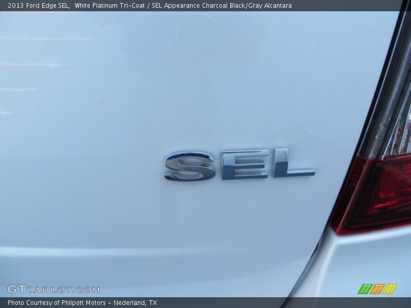 White Platinum Tri-Coat / SEL Appearance Charcoal Black/Gray Alcantara 2013 Ford Edge SEL