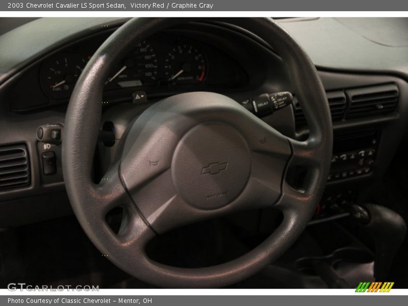 Victory Red / Graphite Gray 2003 Chevrolet Cavalier LS Sport Sedan