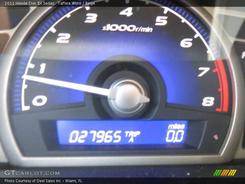 Taffeta White / Beige 2011 Honda Civic EX Sedan