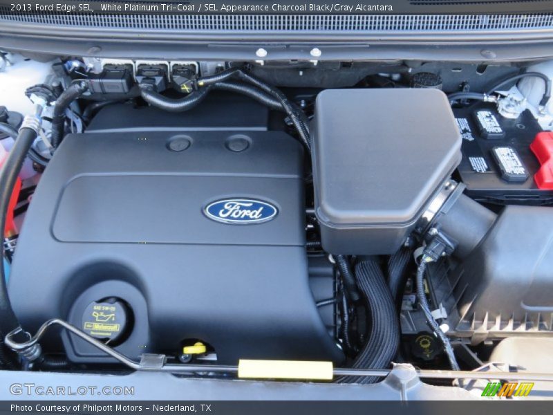 White Platinum Tri-Coat / SEL Appearance Charcoal Black/Gray Alcantara 2013 Ford Edge SEL