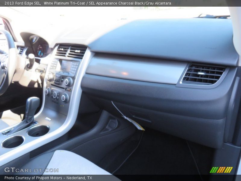 White Platinum Tri-Coat / SEL Appearance Charcoal Black/Gray Alcantara 2013 Ford Edge SEL