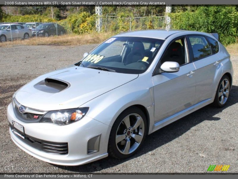 Spark Silver Metallic / Carbon Black/Graphite Gray Alcantara 2008 Subaru Impreza WRX STi