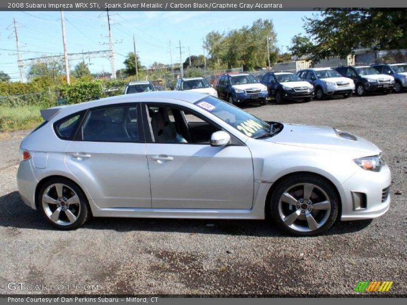 Spark Silver Metallic / Carbon Black/Graphite Gray Alcantara 2008 Subaru Impreza WRX STi