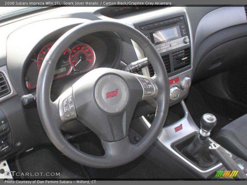 Spark Silver Metallic / Carbon Black/Graphite Gray Alcantara 2008 Subaru Impreza WRX STi