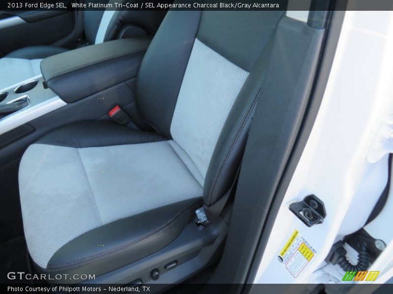 White Platinum Tri-Coat / SEL Appearance Charcoal Black/Gray Alcantara 2013 Ford Edge SEL