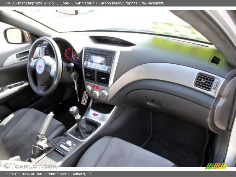 Spark Silver Metallic / Carbon Black/Graphite Gray Alcantara 2008 Subaru Impreza WRX STi