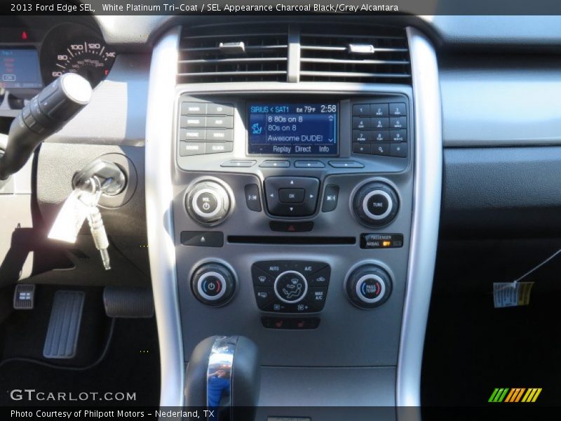 White Platinum Tri-Coat / SEL Appearance Charcoal Black/Gray Alcantara 2013 Ford Edge SEL