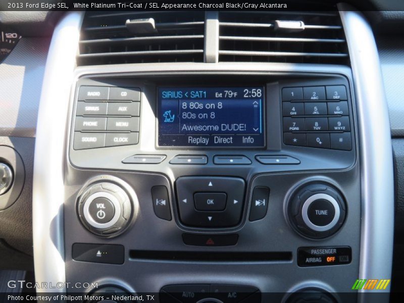 White Platinum Tri-Coat / SEL Appearance Charcoal Black/Gray Alcantara 2013 Ford Edge SEL