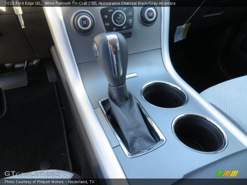 White Platinum Tri-Coat / SEL Appearance Charcoal Black/Gray Alcantara 2013 Ford Edge SEL