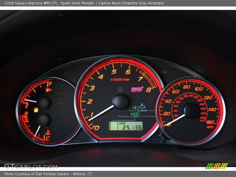 Spark Silver Metallic / Carbon Black/Graphite Gray Alcantara 2008 Subaru Impreza WRX STi