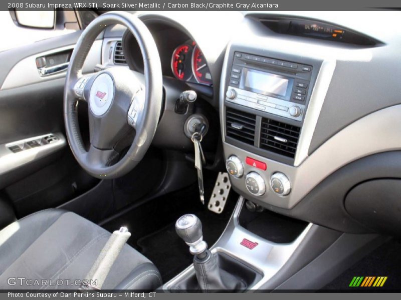 Spark Silver Metallic / Carbon Black/Graphite Gray Alcantara 2008 Subaru Impreza WRX STi