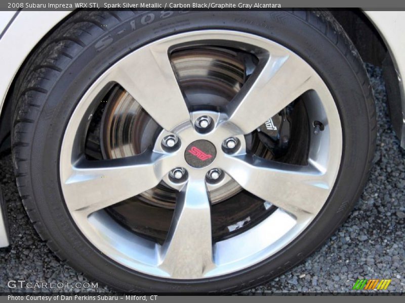 Spark Silver Metallic / Carbon Black/Graphite Gray Alcantara 2008 Subaru Impreza WRX STi