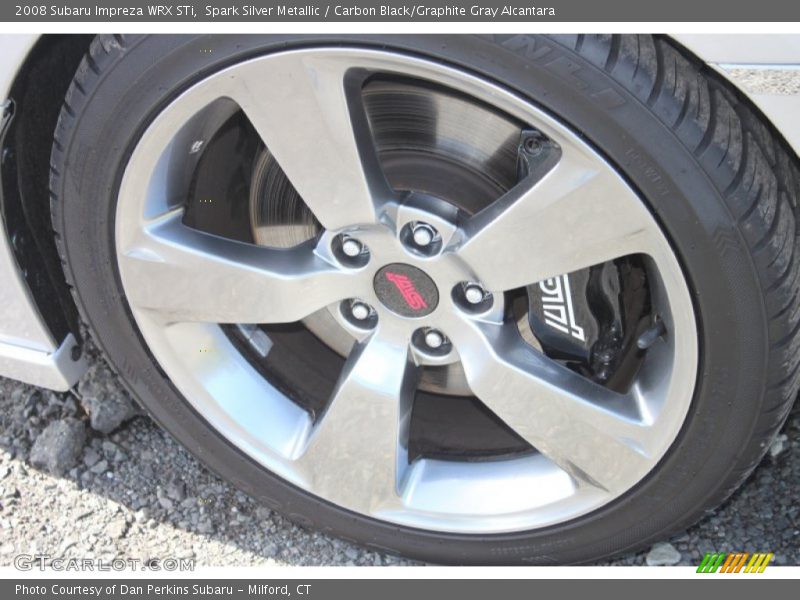 Spark Silver Metallic / Carbon Black/Graphite Gray Alcantara 2008 Subaru Impreza WRX STi