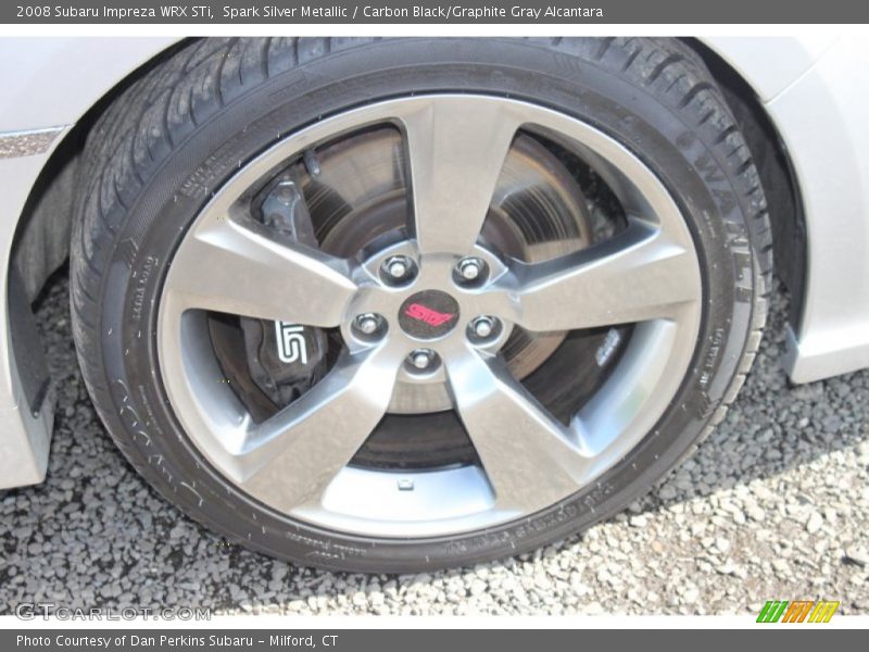 Spark Silver Metallic / Carbon Black/Graphite Gray Alcantara 2008 Subaru Impreza WRX STi