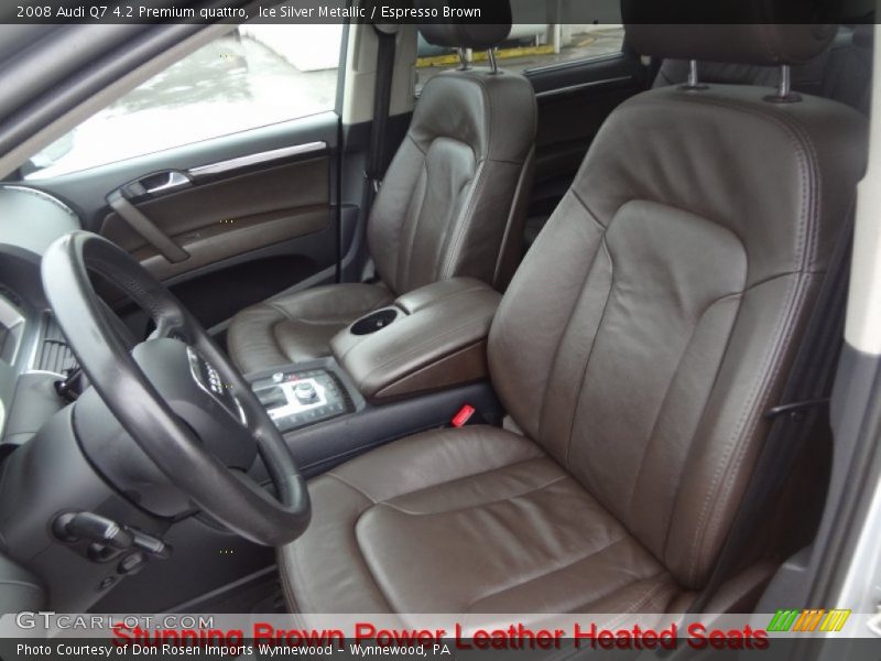 Ice Silver Metallic / Espresso Brown 2008 Audi Q7 4.2 Premium quattro