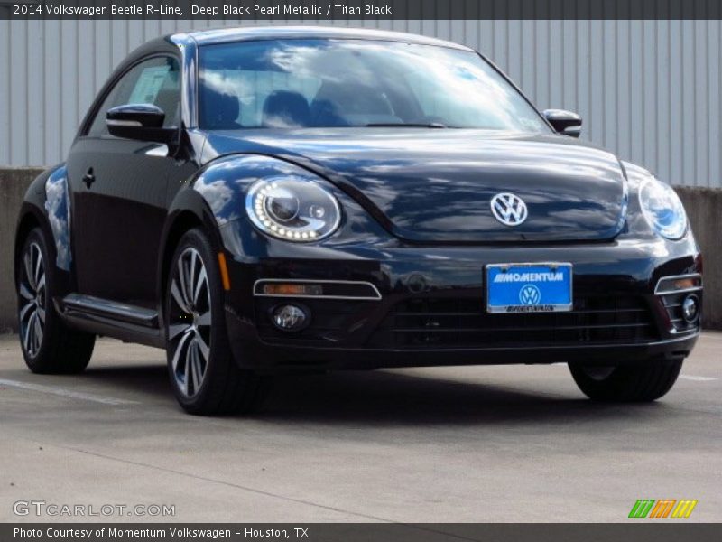 Deep Black Pearl Metallic / Titan Black 2014 Volkswagen Beetle R-Line