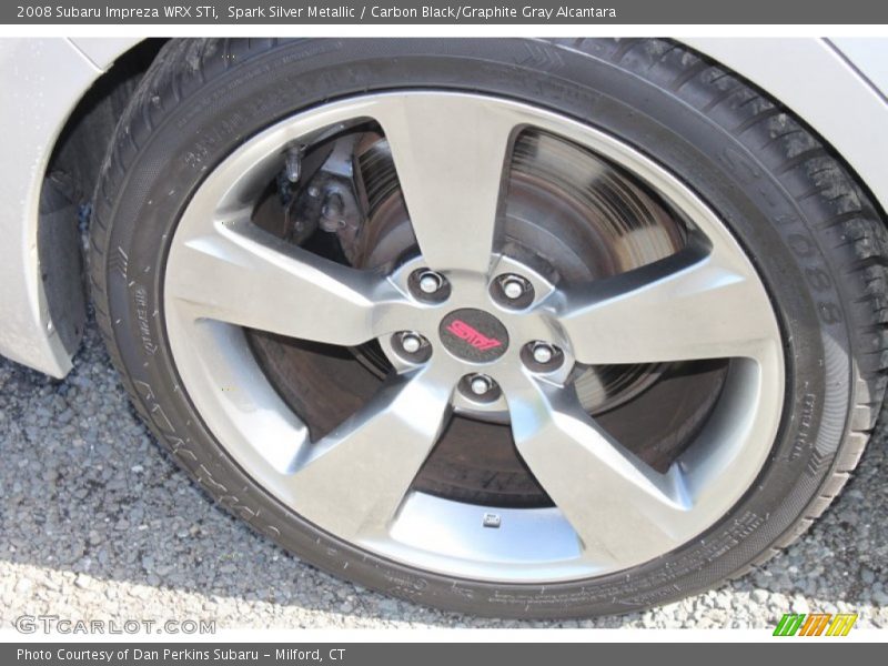 Spark Silver Metallic / Carbon Black/Graphite Gray Alcantara 2008 Subaru Impreza WRX STi