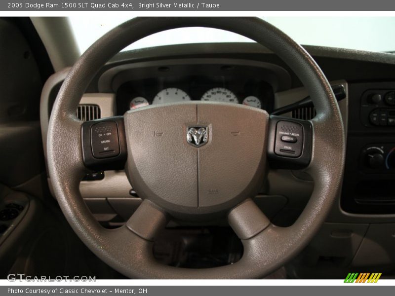 Bright Silver Metallic / Taupe 2005 Dodge Ram 1500 SLT Quad Cab 4x4