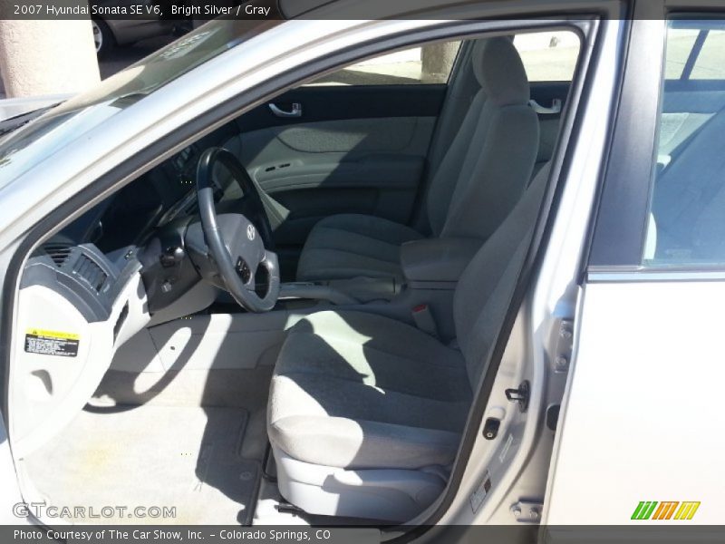 Bright Silver / Gray 2007 Hyundai Sonata SE V6