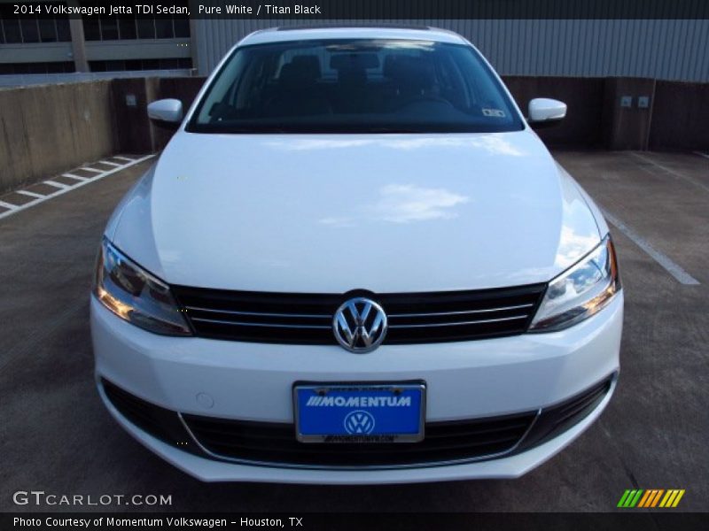 Pure White / Titan Black 2014 Volkswagen Jetta TDI Sedan
