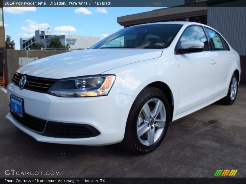 Pure White / Titan Black 2014 Volkswagen Jetta TDI Sedan