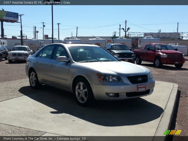 Bright Silver / Gray 2007 Hyundai Sonata SE V6