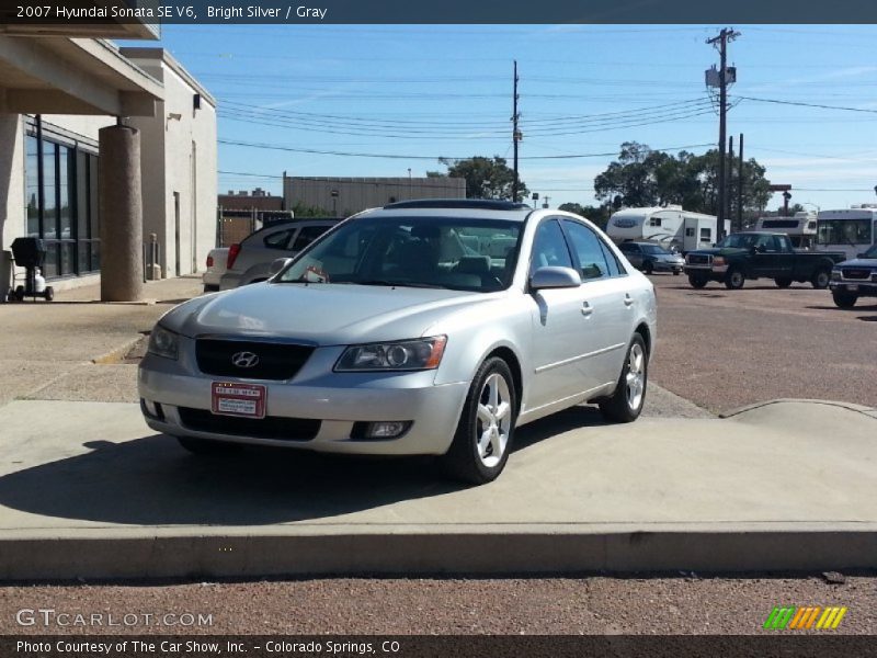 Bright Silver / Gray 2007 Hyundai Sonata SE V6