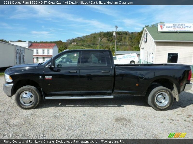Black / Dark Slate/Medium Graystone 2012 Dodge Ram 3500 HD ST Crew Cab 4x4 Dually