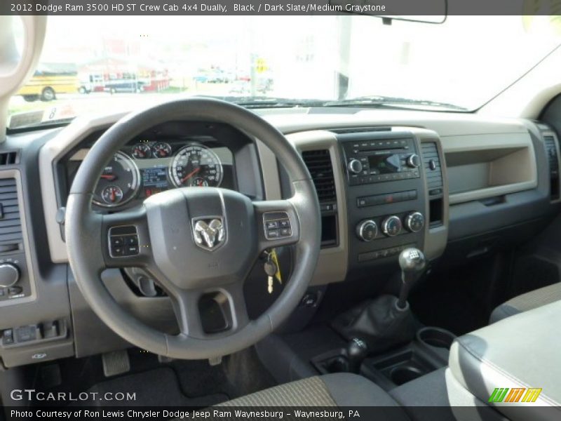 Black / Dark Slate/Medium Graystone 2012 Dodge Ram 3500 HD ST Crew Cab 4x4 Dually