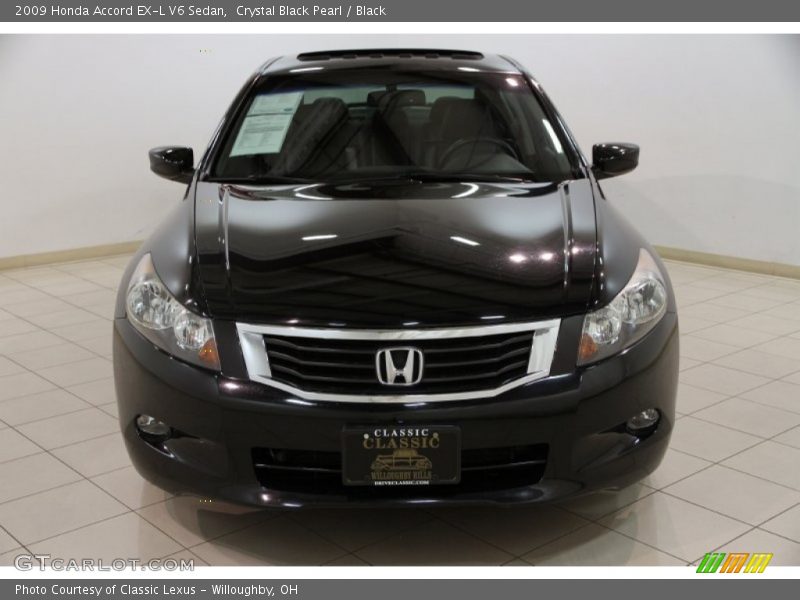 Crystal Black Pearl / Black 2009 Honda Accord EX-L V6 Sedan