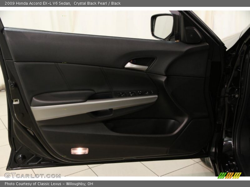 Crystal Black Pearl / Black 2009 Honda Accord EX-L V6 Sedan