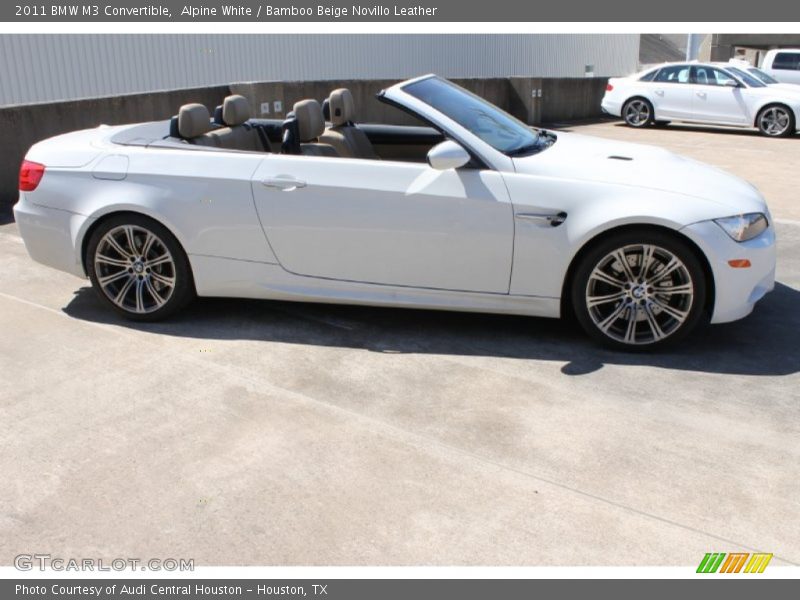 Alpine White / Bamboo Beige Novillo Leather 2011 BMW M3 Convertible