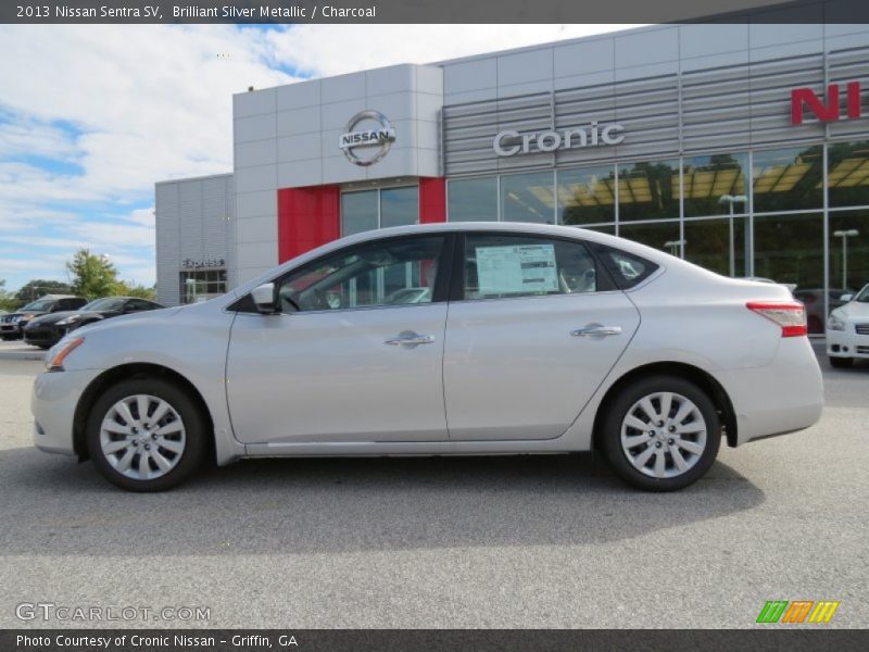 Brilliant Silver Metallic / Charcoal 2013 Nissan Sentra SV