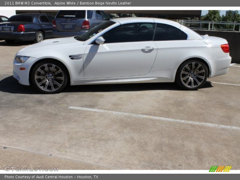 Alpine White / Bamboo Beige Novillo Leather 2011 BMW M3 Convertible