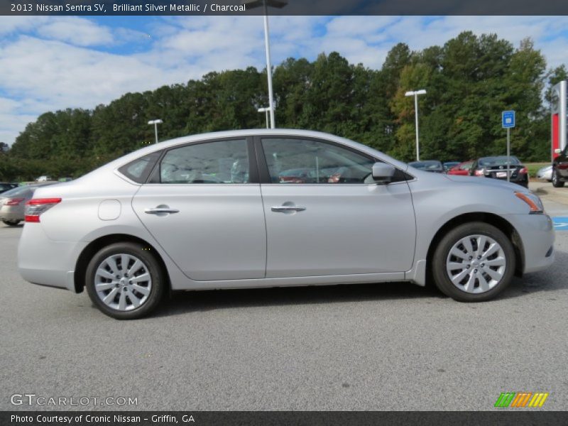 Brilliant Silver Metallic / Charcoal 2013 Nissan Sentra SV