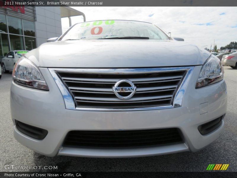 Brilliant Silver Metallic / Charcoal 2013 Nissan Sentra SV