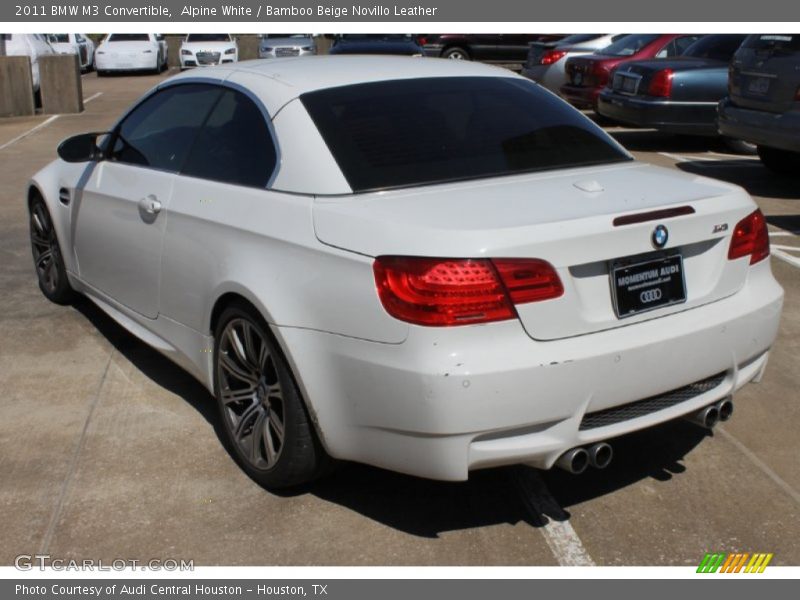Alpine White / Bamboo Beige Novillo Leather 2011 BMW M3 Convertible
