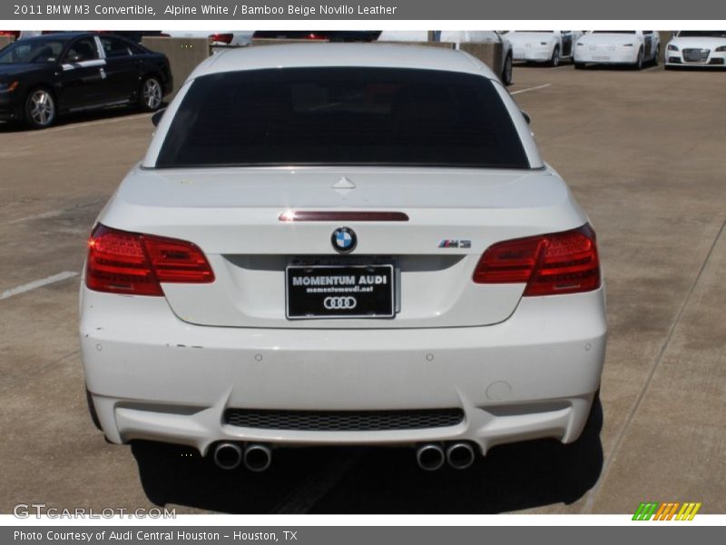 Alpine White / Bamboo Beige Novillo Leather 2011 BMW M3 Convertible