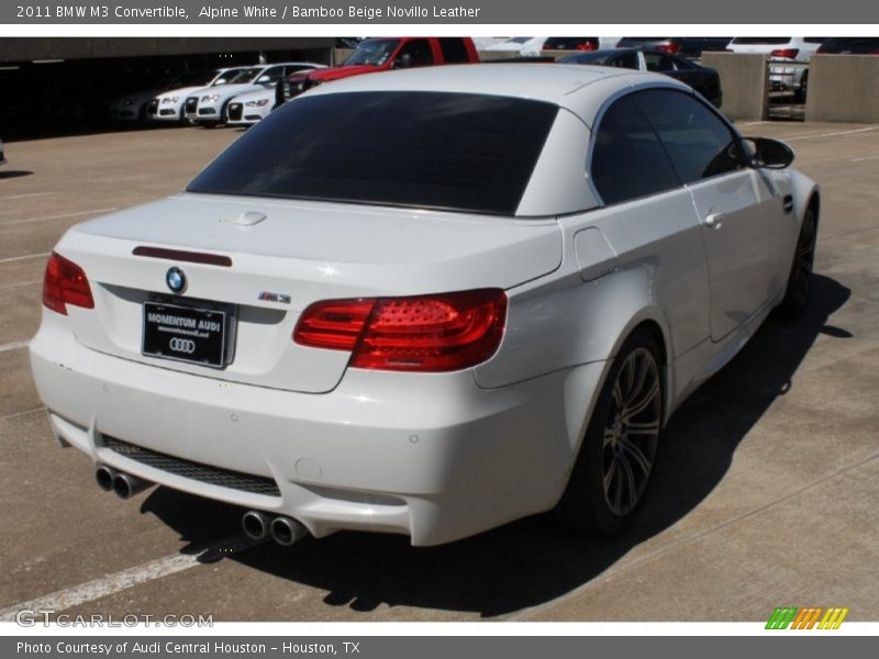 Alpine White / Bamboo Beige Novillo Leather 2011 BMW M3 Convertible