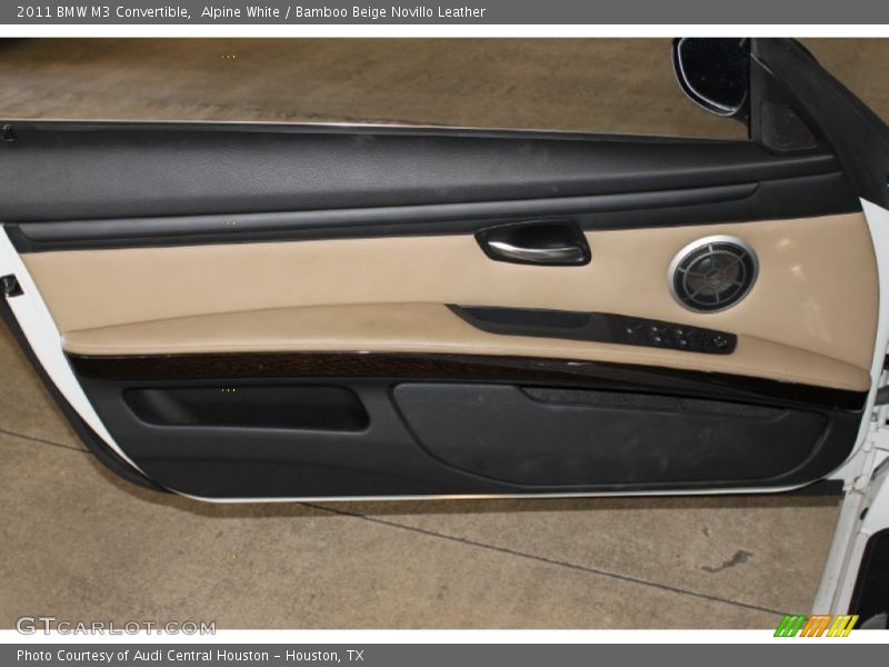 Alpine White / Bamboo Beige Novillo Leather 2011 BMW M3 Convertible