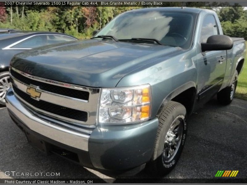 Blue Granite Metallic / Ebony Black 2007 Chevrolet Silverado 1500 LS Regular Cab 4x4