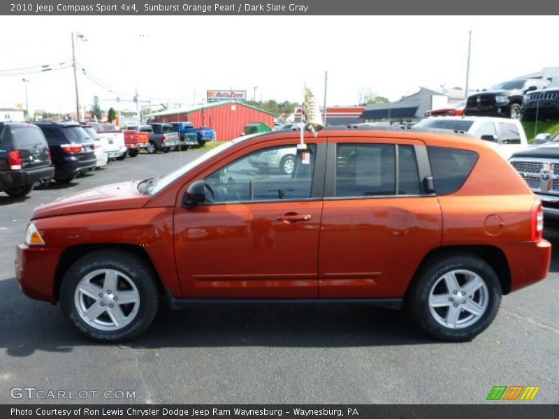 Sunburst Orange Pearl / Dark Slate Gray 2010 Jeep Compass Sport 4x4