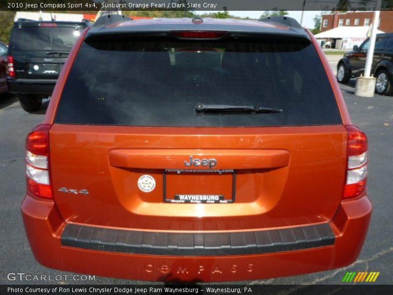 Sunburst Orange Pearl / Dark Slate Gray 2010 Jeep Compass Sport 4x4
